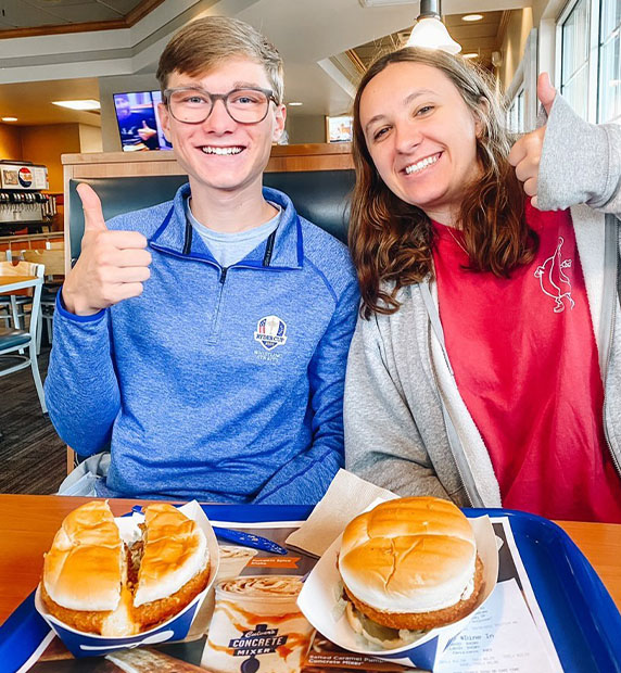Guests give the CurderBurger two thumbs up